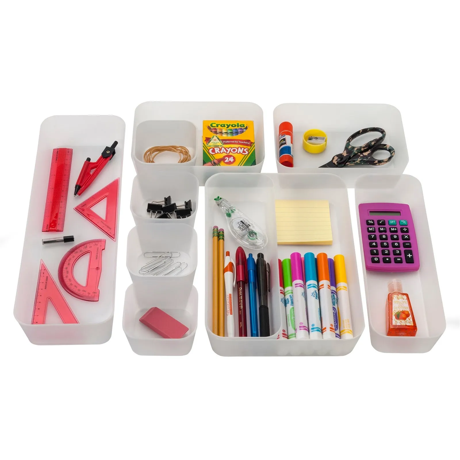 10 Piece Set - Clear Storage & Organizing Trays