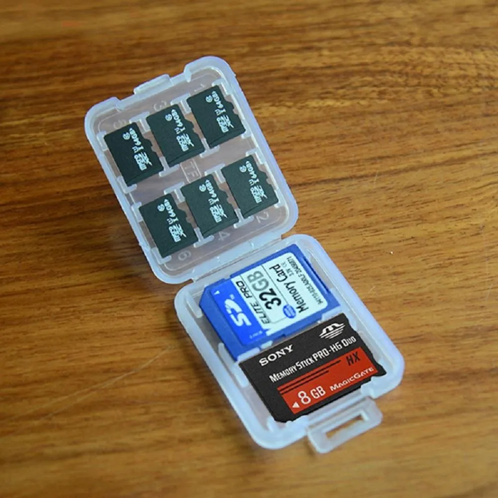 8 Slots Card Protecter Box Storage Case Holder