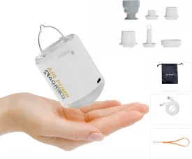 Aoriko, Portable air Pump, Electric air Pump, Deflate, Swimming Ring, air Bed, Camping Lantern, inflator, 96g, Powerful 200L/min, Outdoor, 2000mAh, USB Rechargeable, inflator mat, Vacuum Bag, Storage