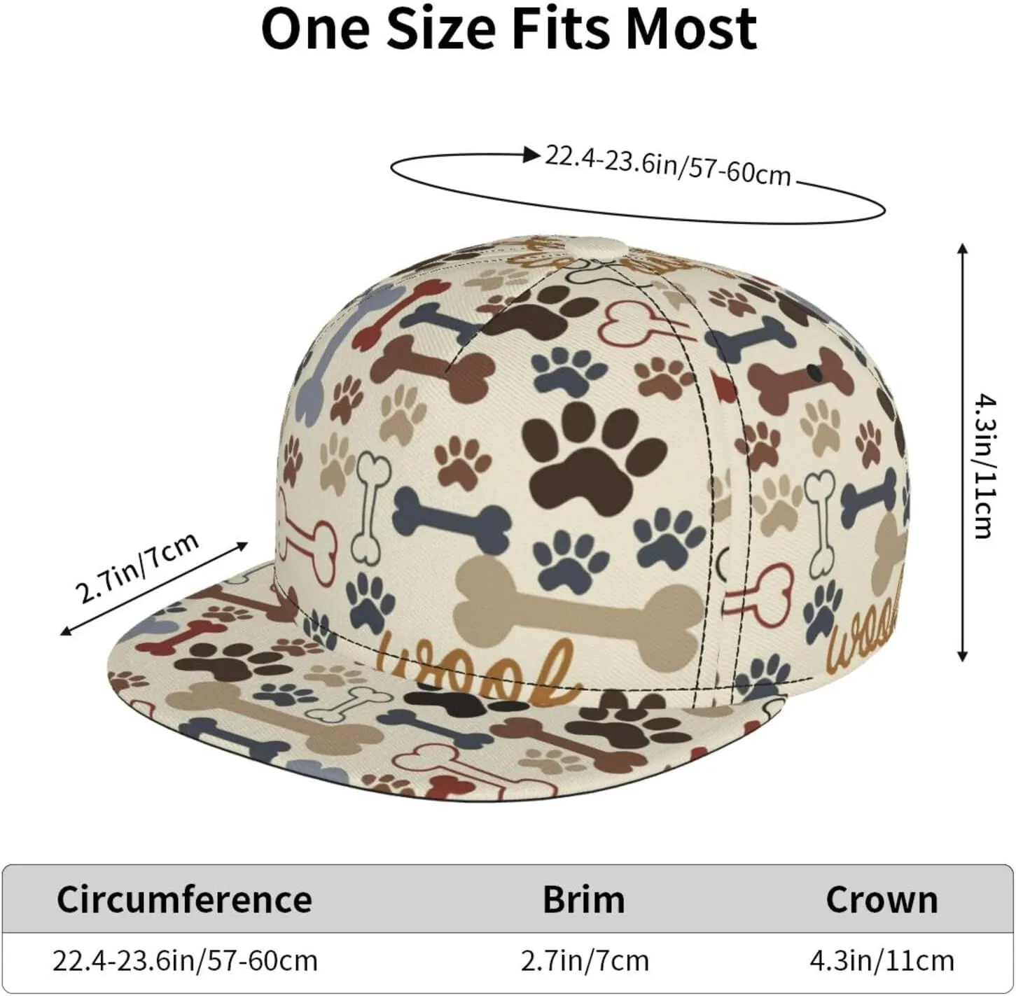Cartoon Animal Baseball Cap for Men Women Classic Snapback Hip Hop Flat Bill Brim Adjustable Visor Beach Trucker Hat