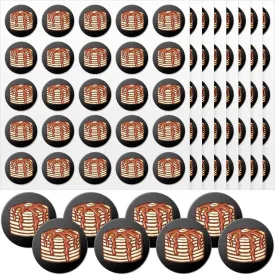 Gueevin 200 Pcs Football Helmet Stickers Pancake Block Football Award Decals for Helmets 1-1/8 Inch Vinyl Sports Self Adhesive Baseball Helmet Stickers for Hockey, Lacrosse