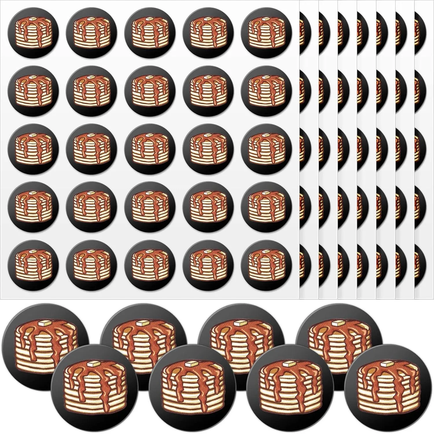 Gueevin 200 Pcs Football Helmet Stickers Pancake Block Football Award Decals for Helmets 1-1/8 Inch Vinyl Sports Self Adhesive Baseball Helmet Stickers for Hockey, Lacrosse