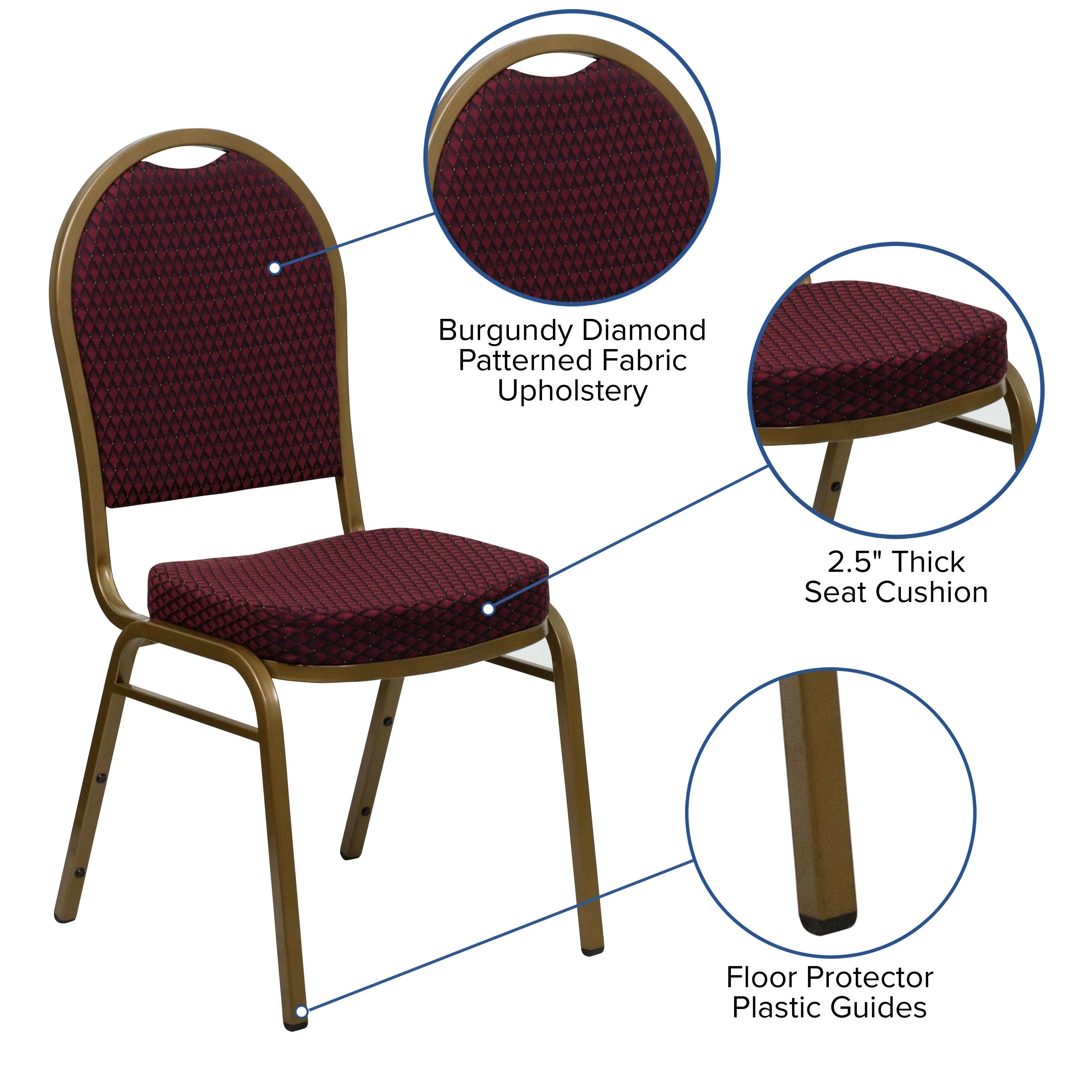 HERCULES Series Dome Back Stacking Banquet Chair