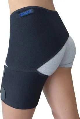 Hip Brace for Sciatica Pain Relief - Compression Support Wrap for Thigh Injury, Pulled Groin Muscles, Lower Back Pain, Hip Fler Strain, Hamstring Pull, Sacroiliac SI Joint, Sciatic Nerve, Labral Tear - Stabilizer for Men, Women