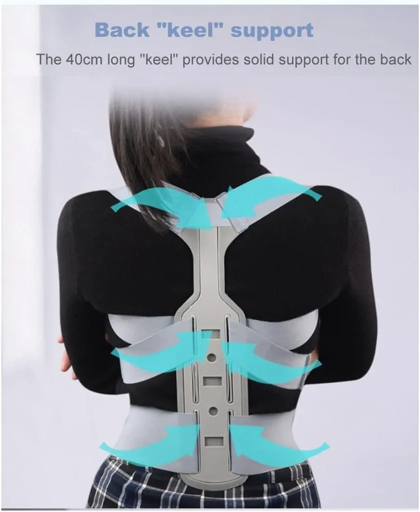 Invisible Chest Orthopedic Device Back Brace Supports Waist Belt Spine Support Men Women Breathable Corset(M code)