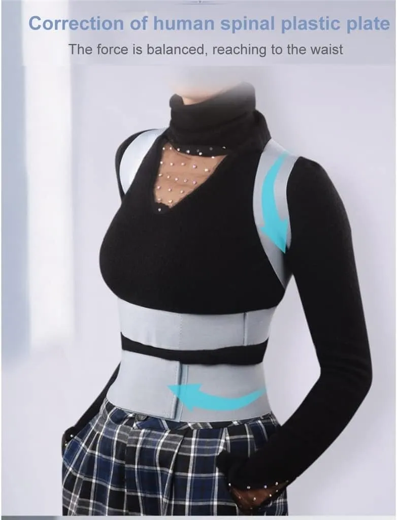 Invisible Chest Orthopedic Device Back Brace Supports Waist Belt Spine Support Men Women Breathable Corset(M code)