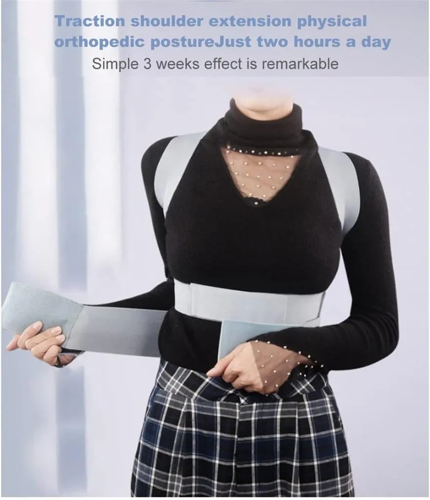 Invisible Chest Orthopedic Device Back Brace Supports Waist Belt Spine Support Men Women Breathable Corset(M code)