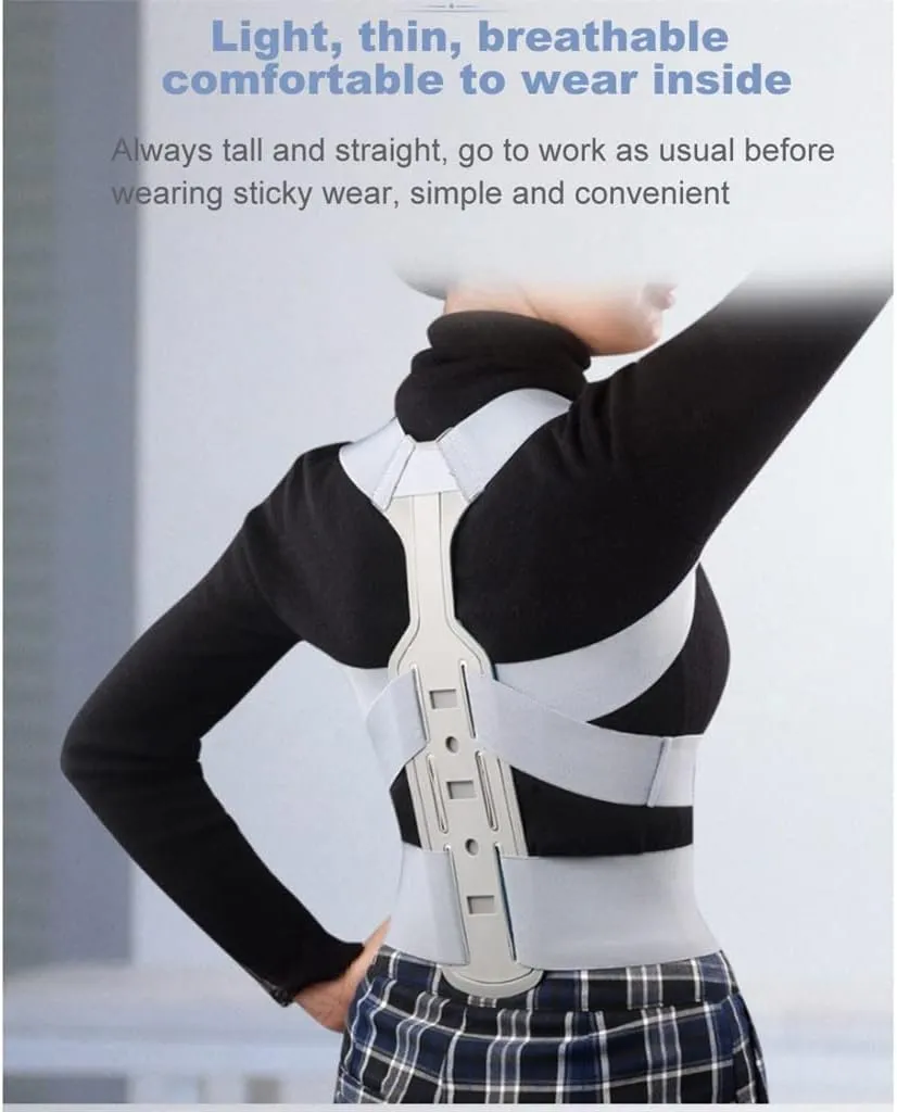 Invisible Chest Orthopedic Device Back Brace Supports Waist Belt Spine Support Men Women Breathable Corset(M code)