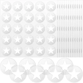 Leinuosen Star Helmet Stickers Football Baseball Helmet Decals 1-1/8 Inch Vinyl Sports Football Decals Self Adhesive Hockey Stickers for Hockey, Lacrosse, Batting
