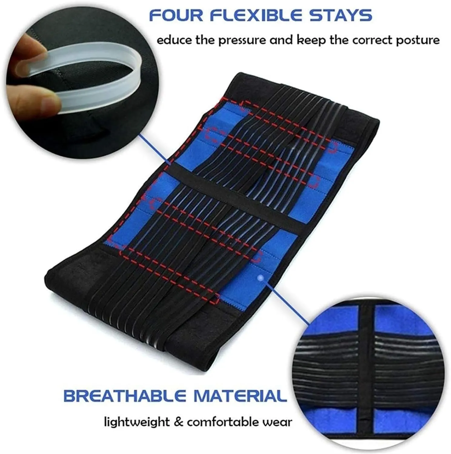Lumbar Support Brace Orthopedic Medical Neoprene Compression Lower Back Brace Waist Hip Support Belt for Sciatica Herniated Disc Pain Relief Suitable for Sports(XL)