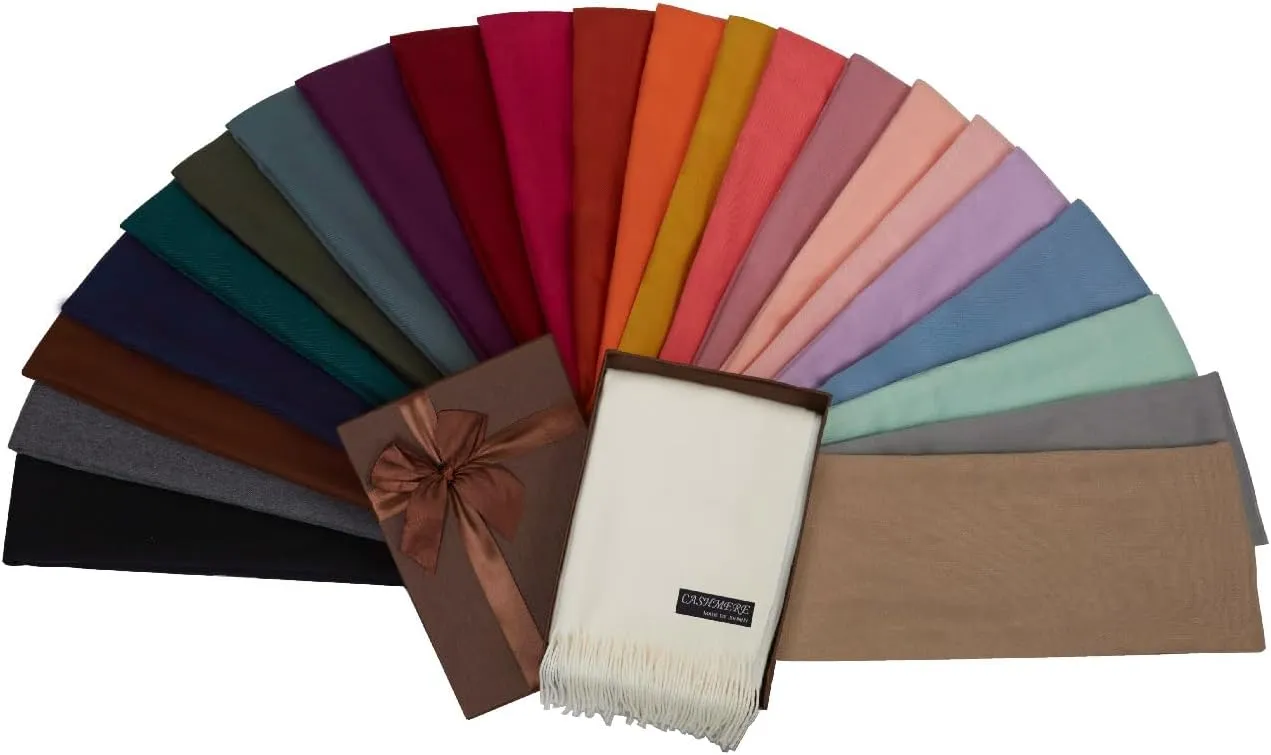 Made By Johnny Women's Winter Pashmina Scarf  Soft Cashmere Feel Shawl Wrap, Warm Fashion Blanket Scarves
