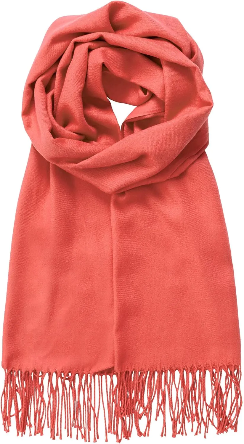 Made By Johnny Women's Winter Pashmina Scarf  Soft Cashmere Feel Shawl Wrap, Warm Fashion Blanket Scarves