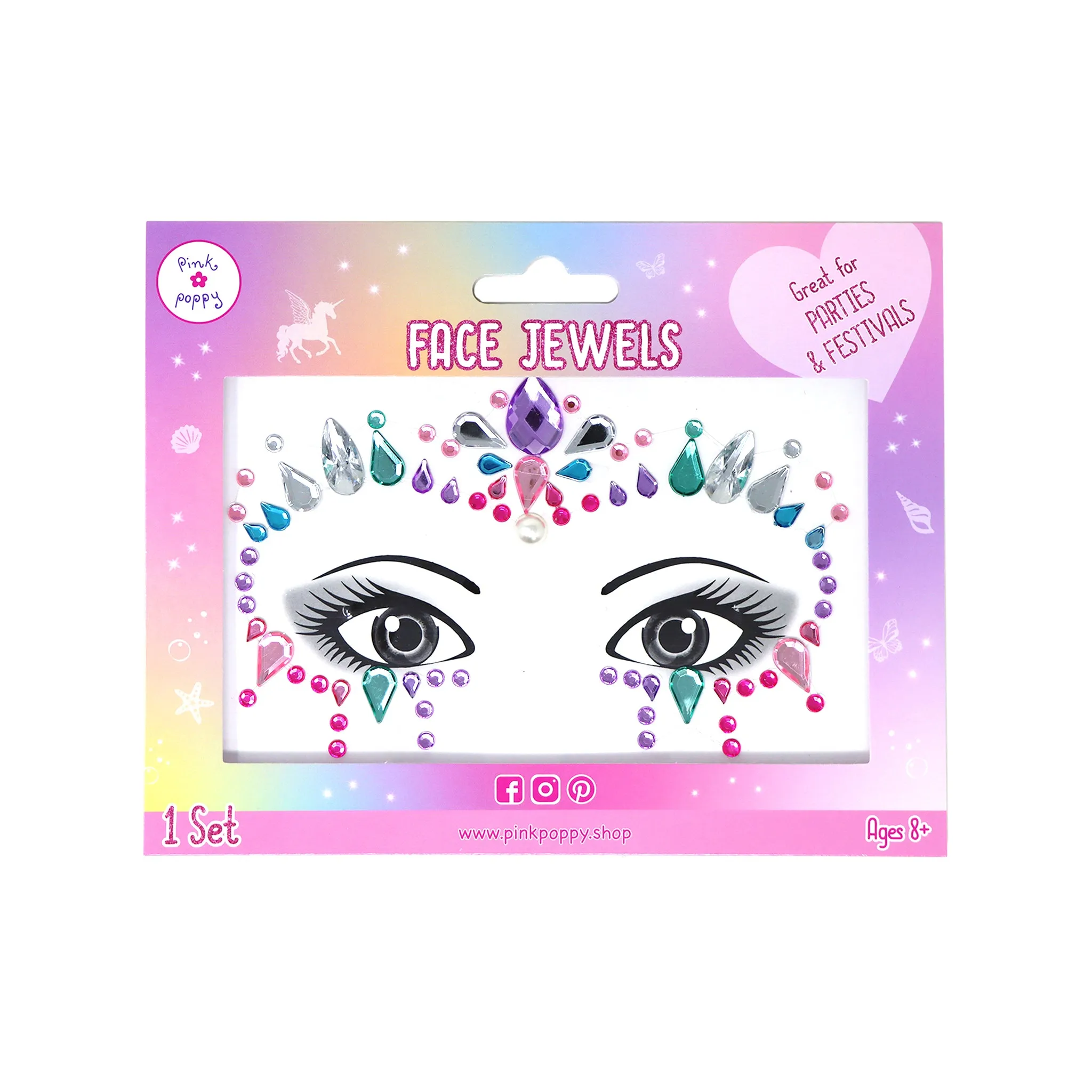 Mer-mazing Pink Face Jewels