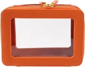 SANHECUN Toiletry bag waterproof cosmetic organizer with handle lagre opening for travelling