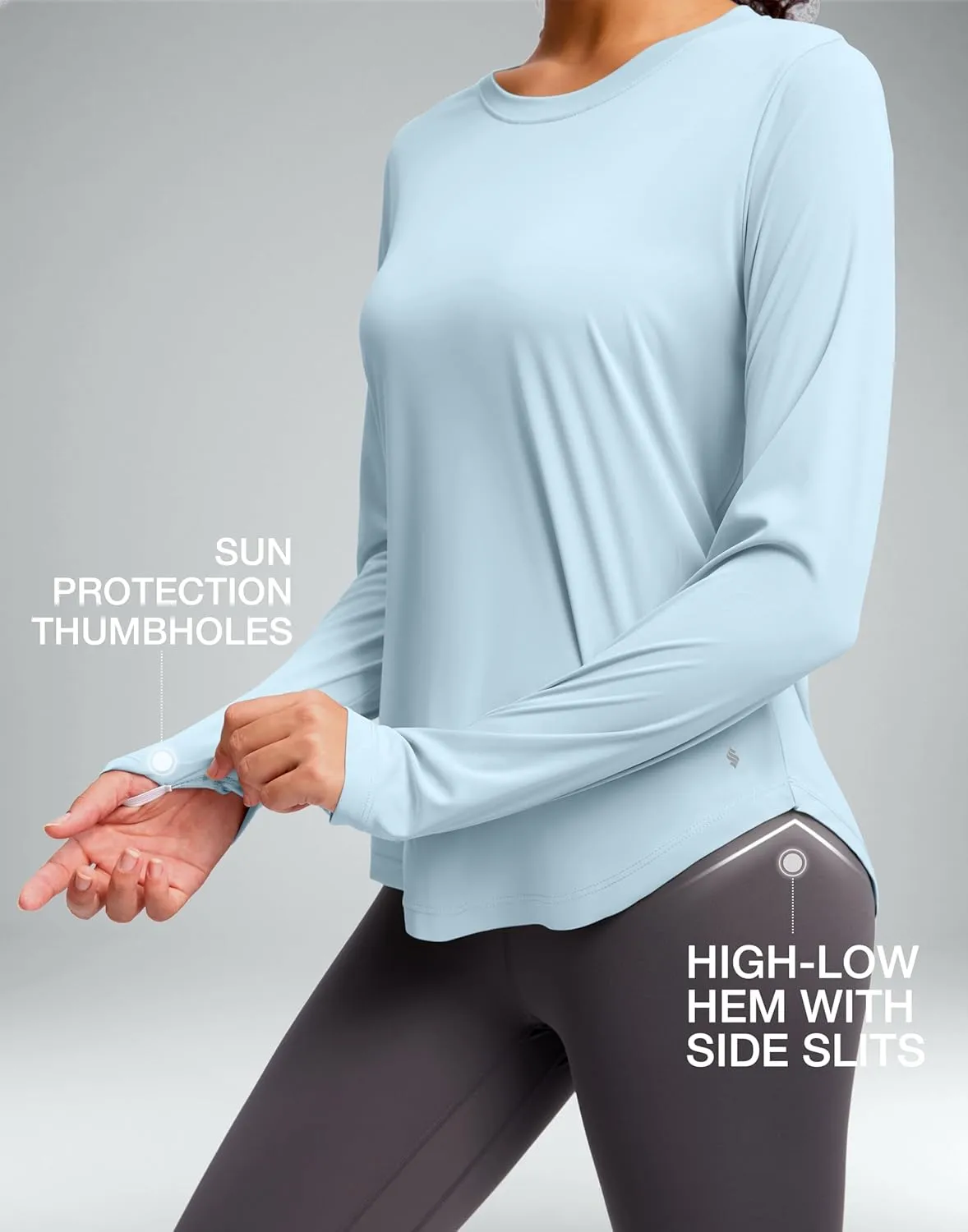 Soothfeel Women's UPF 50  Sun Shirts Long Sleeve SPF UV Protection Rash Guard Lightweight Quick Dry Hiking Workout Tops