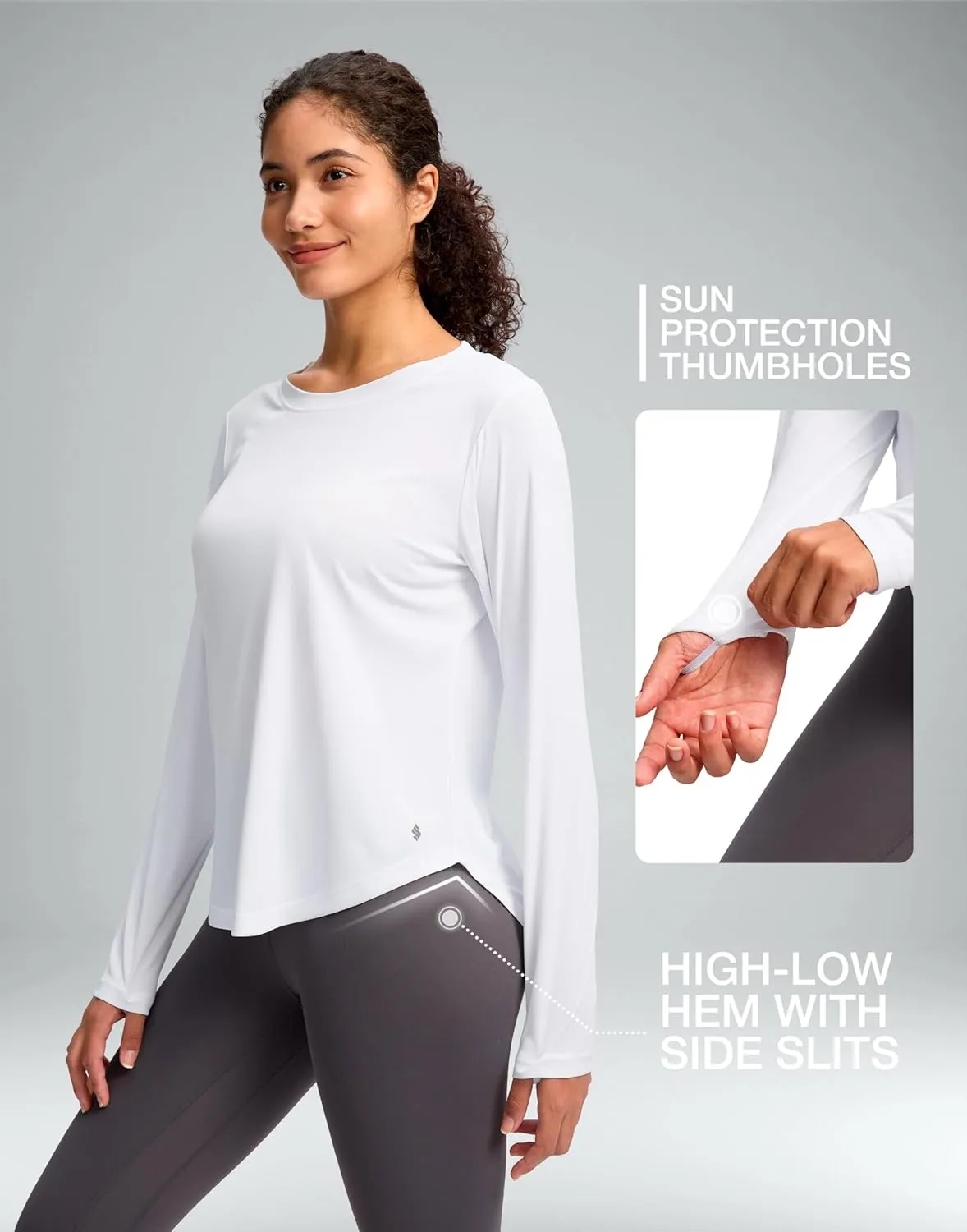 Soothfeel Women's UPF 50  Sun Shirts Long Sleeve SPF UV Protection Rash Guard Lightweight Quick Dry Hiking Workout Tops
