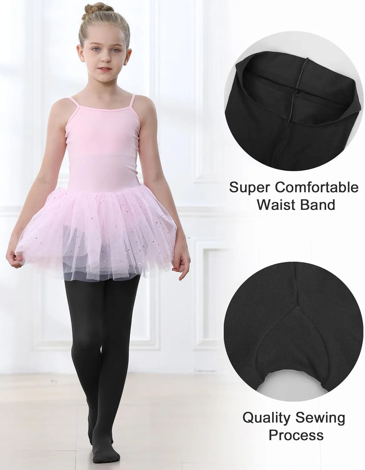 Stelle Girls Ballet Dance Students School Footed Tight (Toddler/Little Kid/Big Kid)