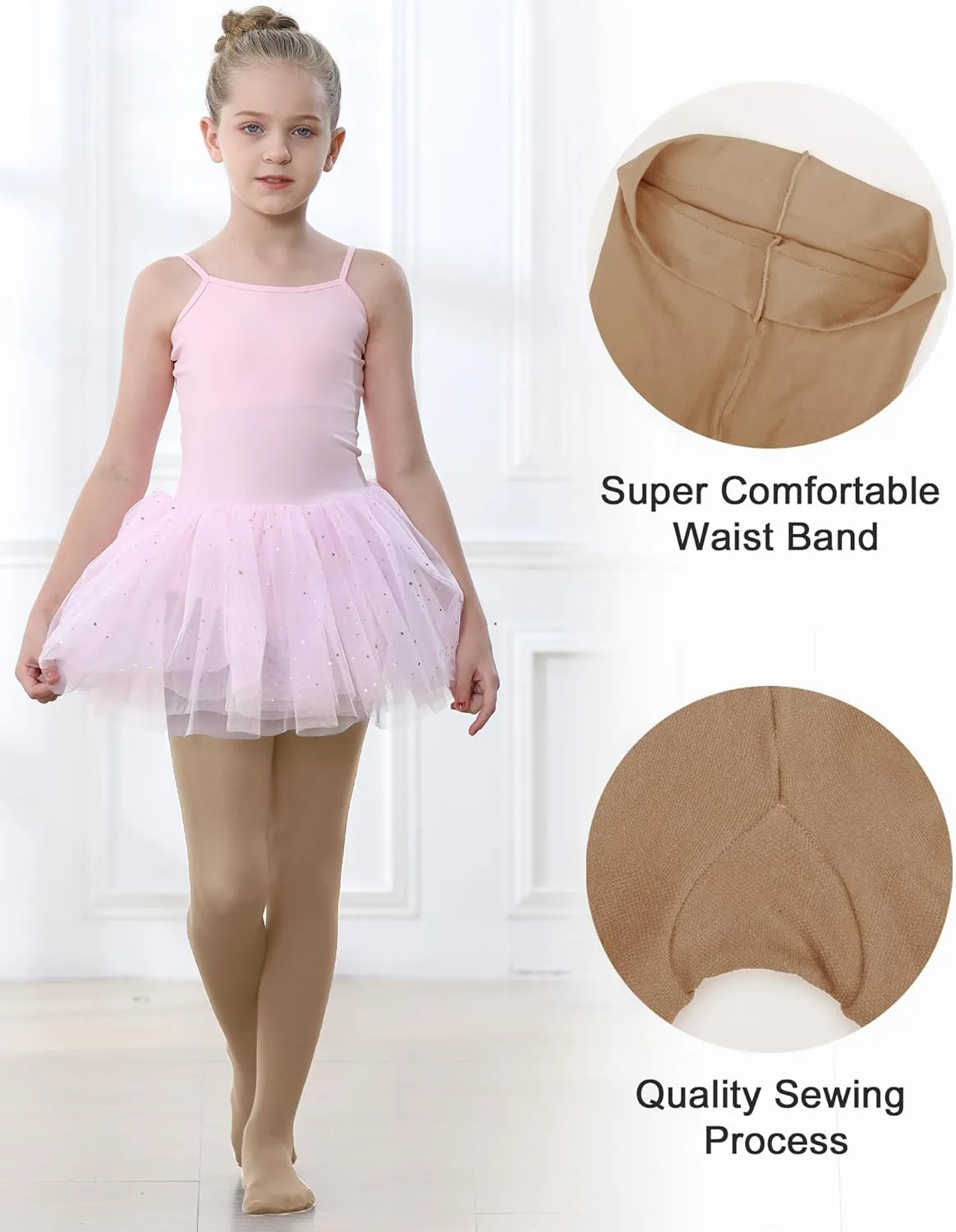 Stelle Girls Ballet Dance Students School Footed Tight (Toddler/Little Kid/Big Kid)