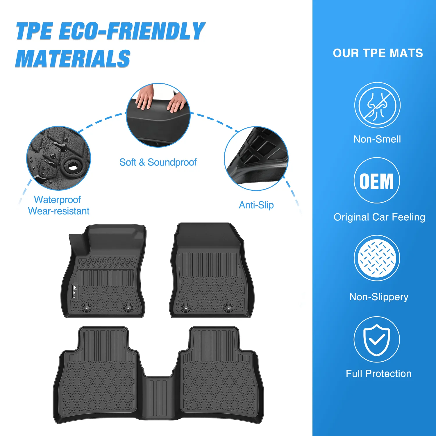 TPE Floor Mats for Nissan Sentra 2014 2015 2016 2017 2018 2019