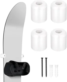 Vertical Snowboard Wall Mount Rack & Hanger - PU Rubber Snowboard Storage System, Premium Snowboarding Accessories for Boards with Bindings, Space-Saving Home & Garage Organization Display Mount