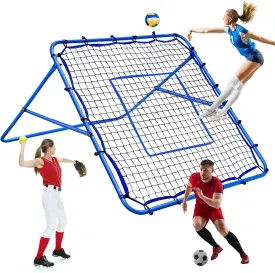 Volleyball Rebounder Net, Soccer Baseball Rebound Pitchback Net, 4x4ft Adjustable Target Practice Nets, Easy Setup Softball Bounce Back Trainer Equipment, Improve Sport Training Skills for Backyard