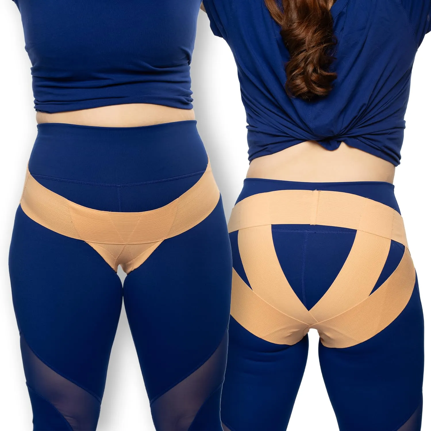 Women's Pelvic Support Belt  Uterus & Bladder Girdle for Prolapsed bladder | Postpartum Recovery | Dysfunction Pain Relief - Low Waist - BEACH SAND - L